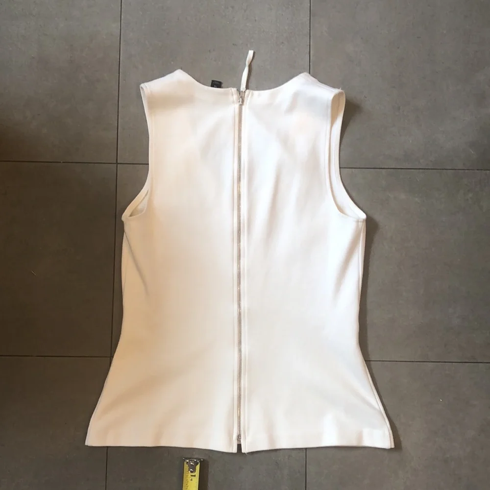 J. Crew Sleeveless Off White Top